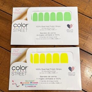 Color Street Kilowatt and Electric City Real Nail Polish Strips NEW